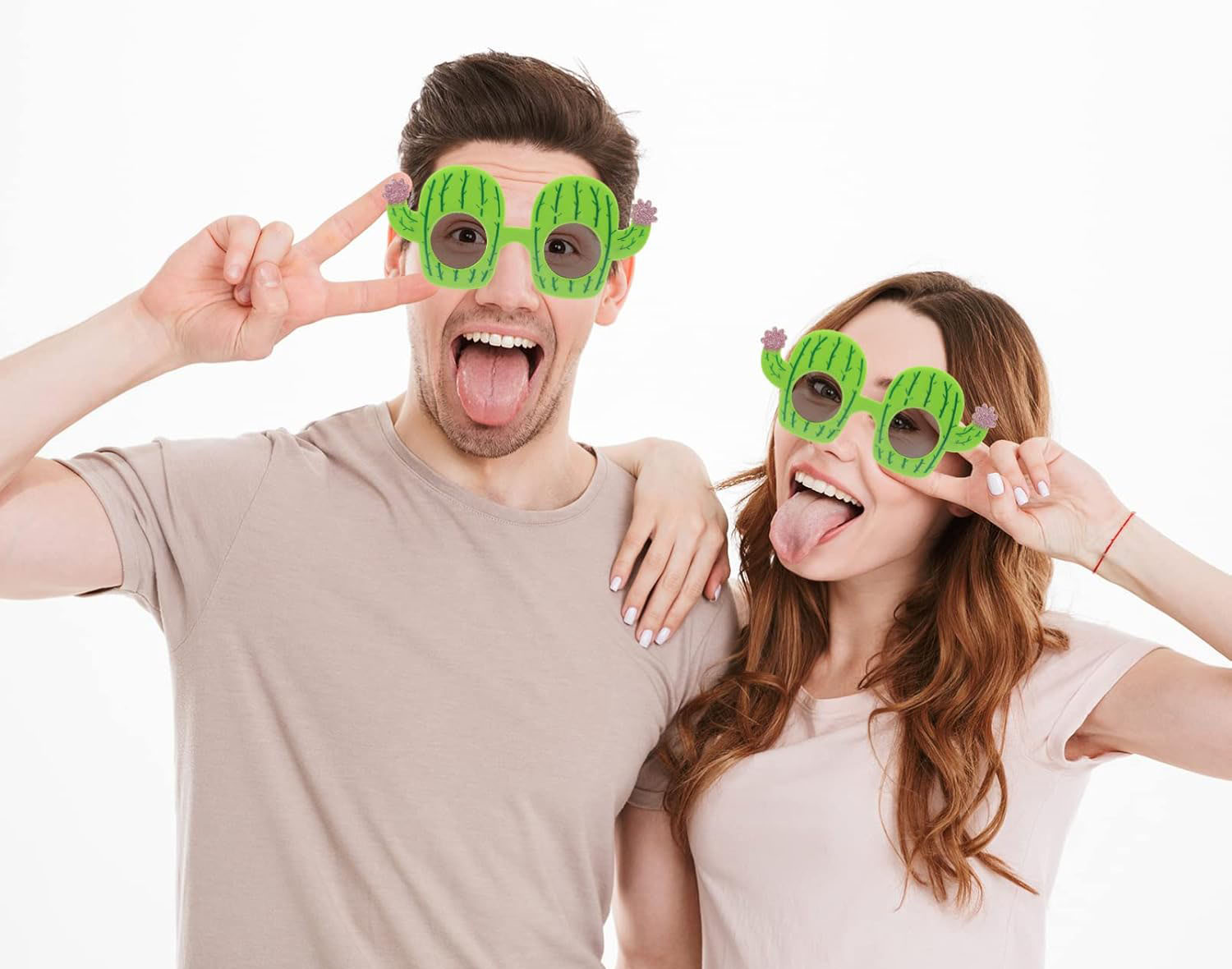 Kaktus-Hawaii-Sommerparty-Brille 8.5x18.5 cm (5563) #2