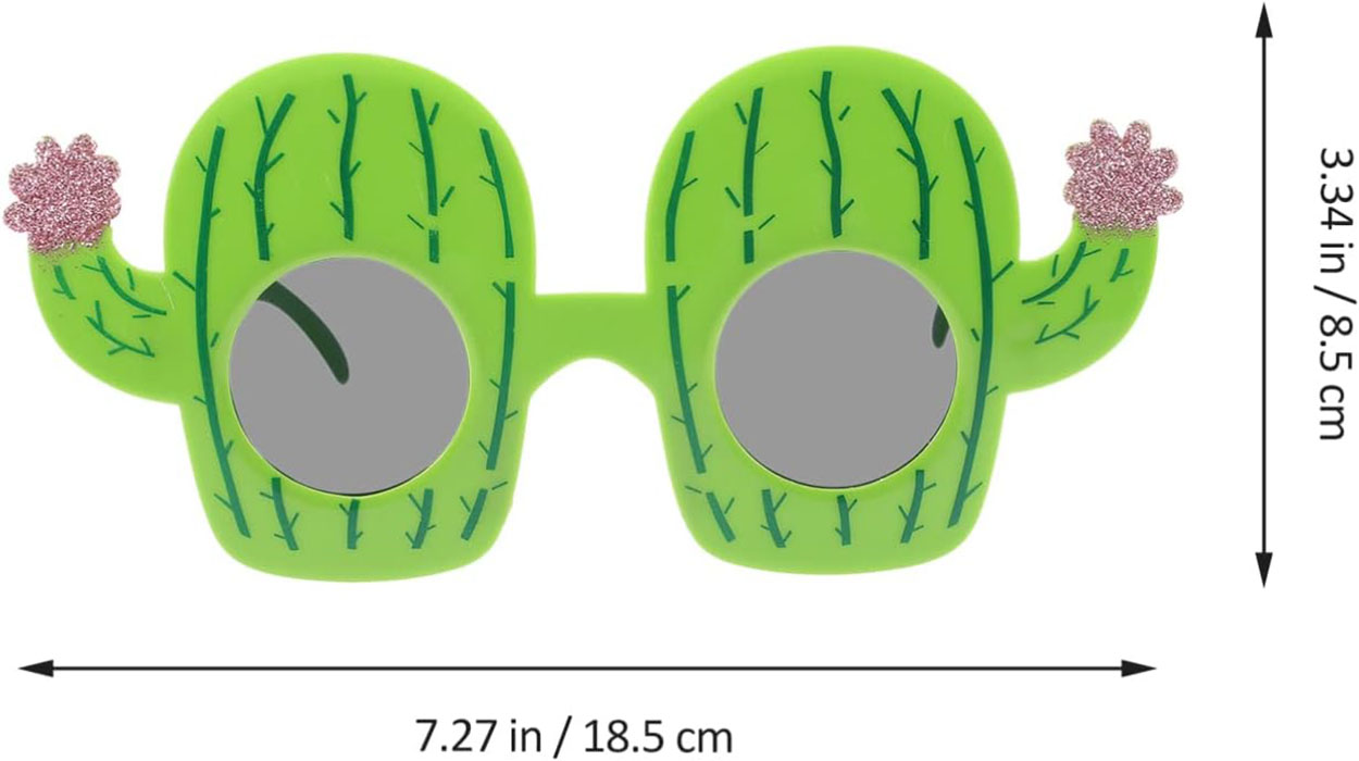 Kaktus-Hawaii-Sommerparty-Brille 8.5x18.5 cm (5563) #4
