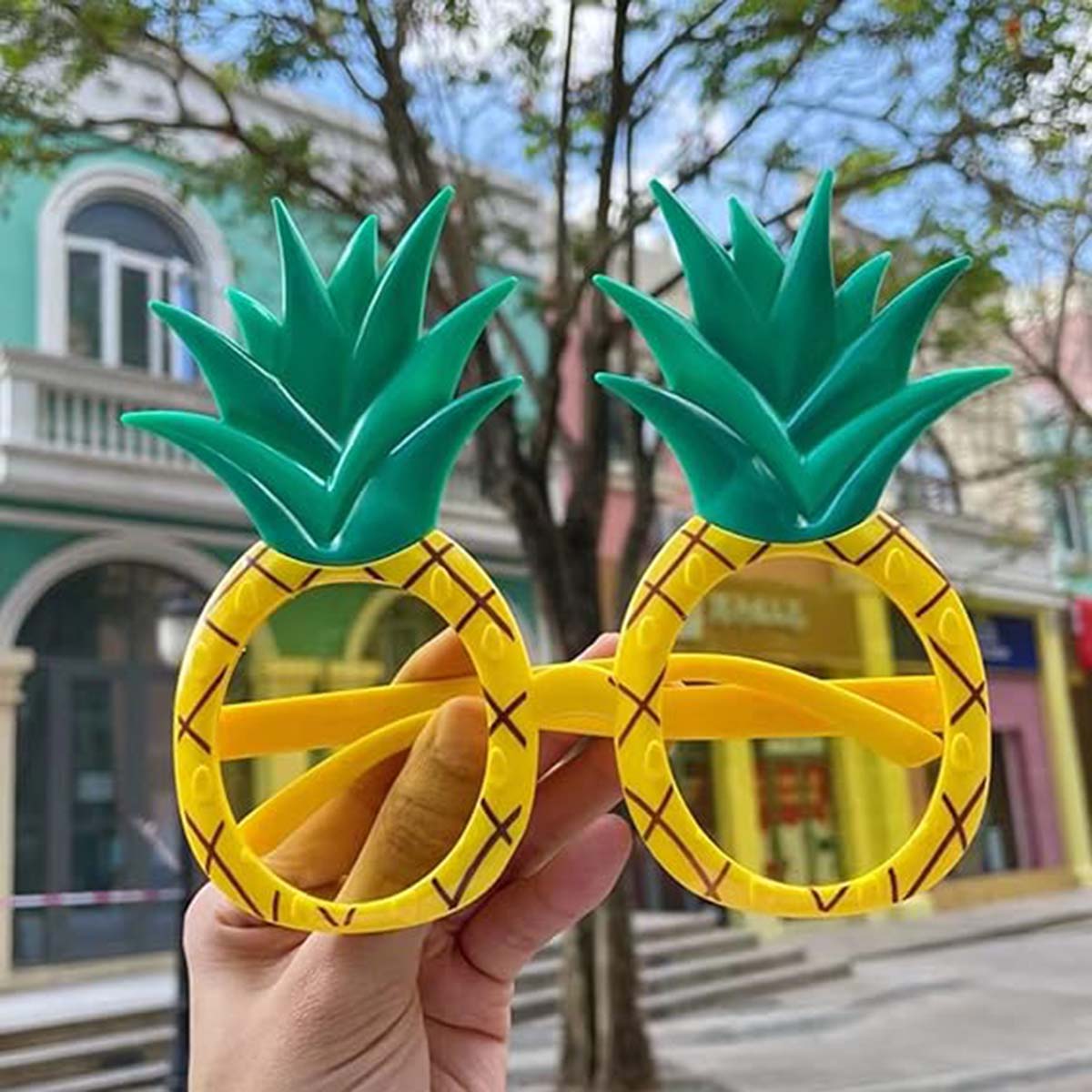 Tropische Hawaii Ananas-förmige Partybrille 9.5 x 14 cm (5563) #4