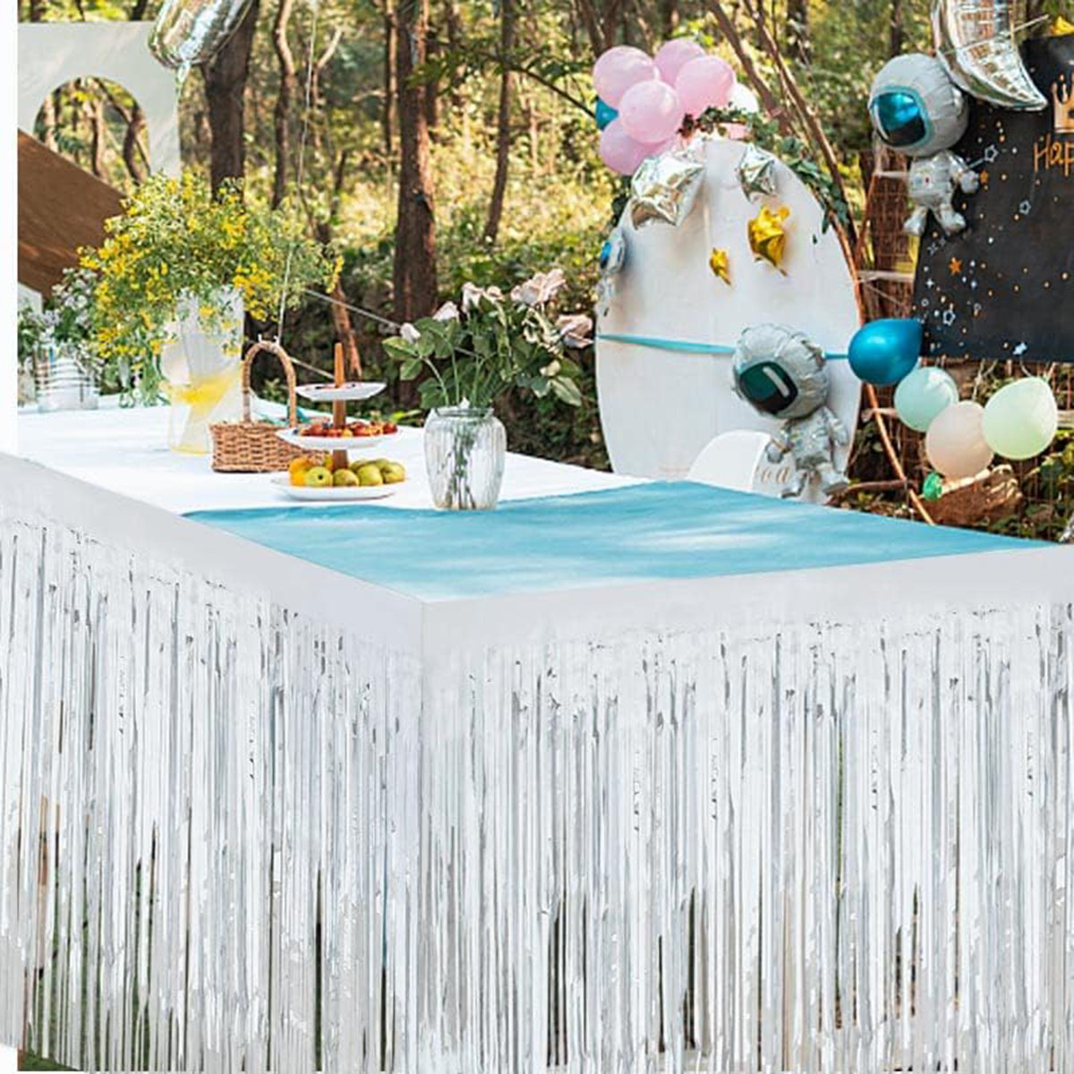 Gümüş Metalize Masa Eteği 275x75 cm – Kendinden Yapışkanlı (5563) #4