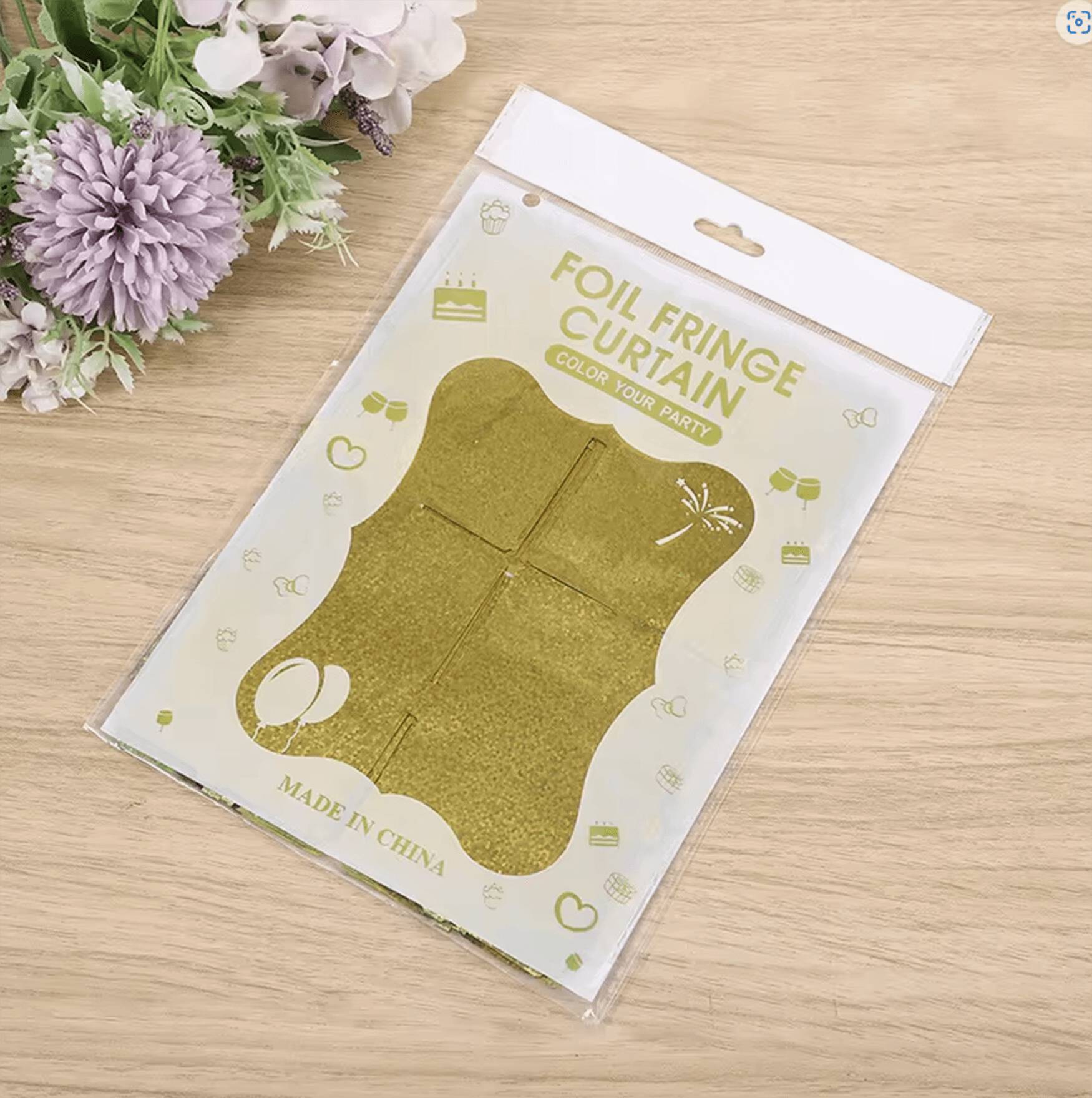 Gold Glitzer Rechteck Tür Vorhang Deko 1x2 Meter (5563) #2