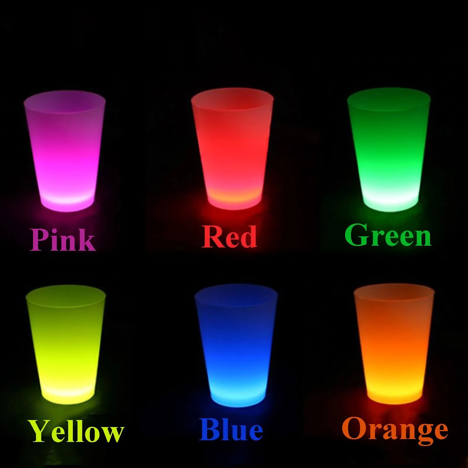 Glow Partisi Bardakları 6 Renk 6 Adet 1.5 oz 4.5 x 6.5 cm (5563) #5