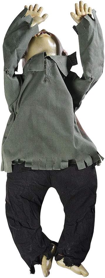 Sesli Işıklı ve Sensörlü Yerde Emekleyen Hareketli Bebek Hayalet Zombi Dekor 30x85 cm (5563) #3