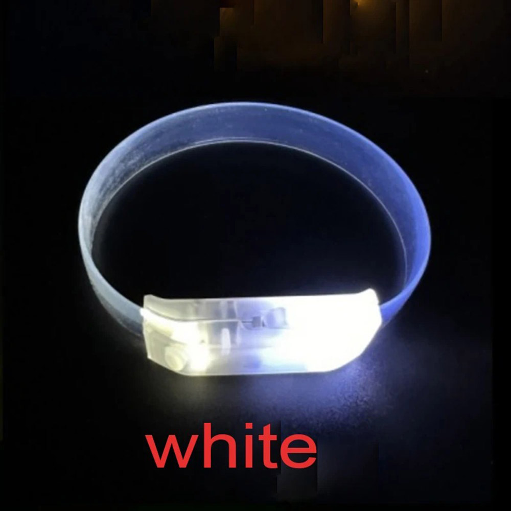 3 Modlu Pilli LED Işıklı Esnek Parti Bilekliği Beyaz (5563) #3