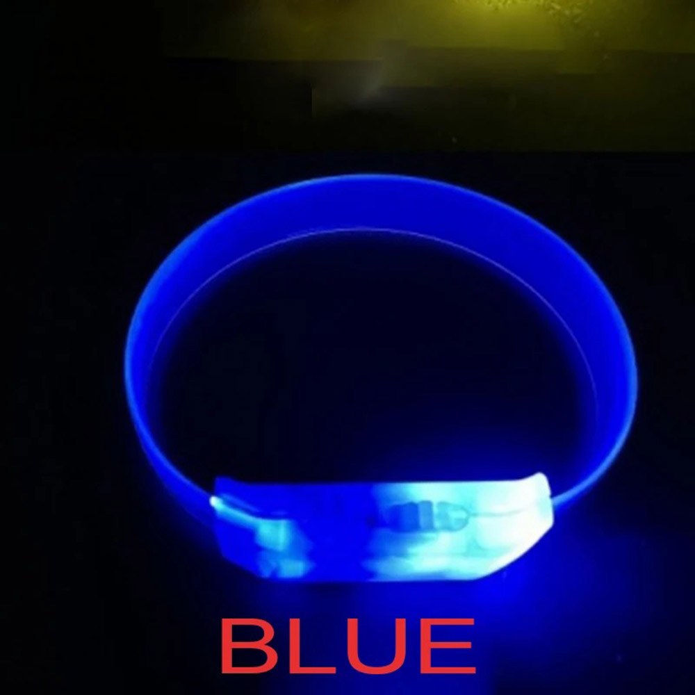 3 Modlu Pilli LED Işıklı Esnek Parti Bilekliği Mavi (5563) #3
