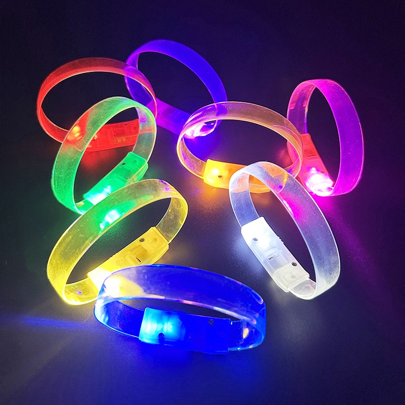 3 Modlu Pilli LED Işıklı Esnek Parti Bilekliği Mavi (5563) #4