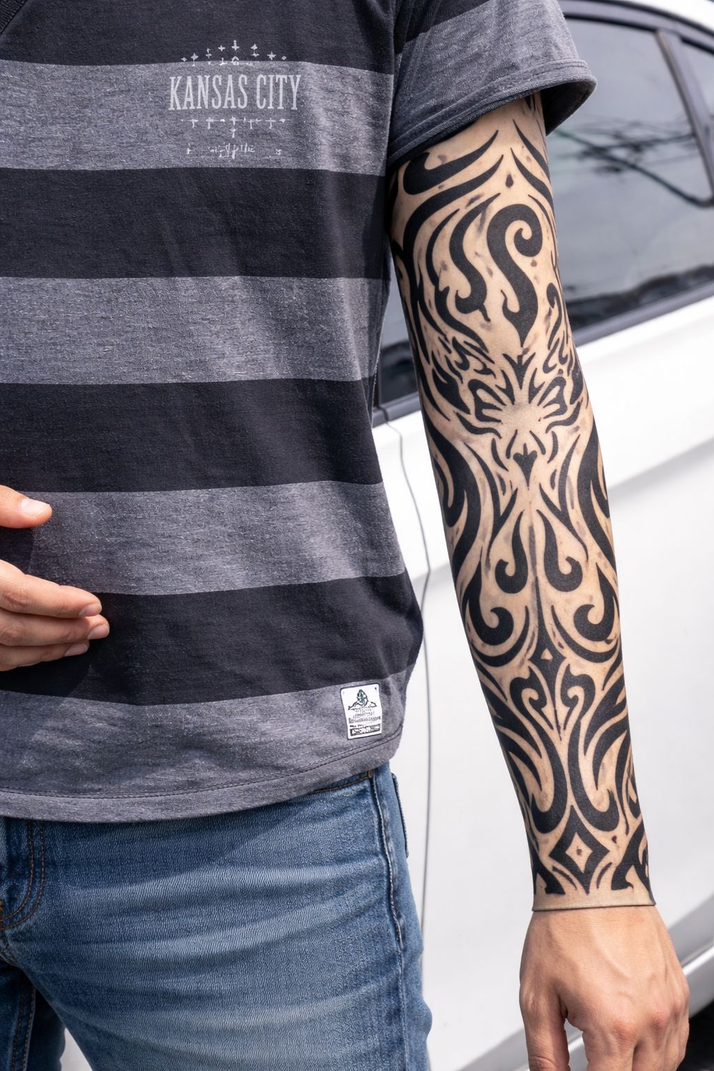 Giyilebilir Kol Dövmesi Çorap Dövme 3D Baskılı Kol Bacak Döv