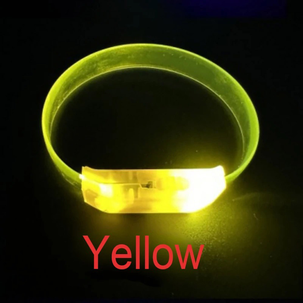 3 Modlu Pilli LED Işıklı Esnek Parti Bilekliği Sarı (5563) #3
