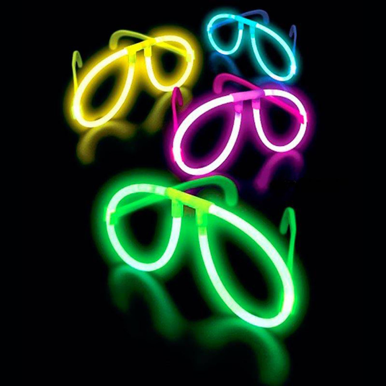 Leuchtende Neon-Glow-Brille im Dunkeln, 6er-Pack (5563) #4