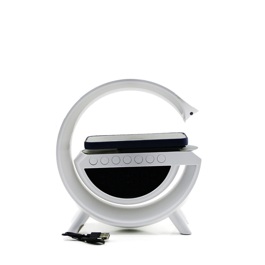 Wireless Rechargeable Speaker G Case RGB Light Clock FM Radio Alarm #3