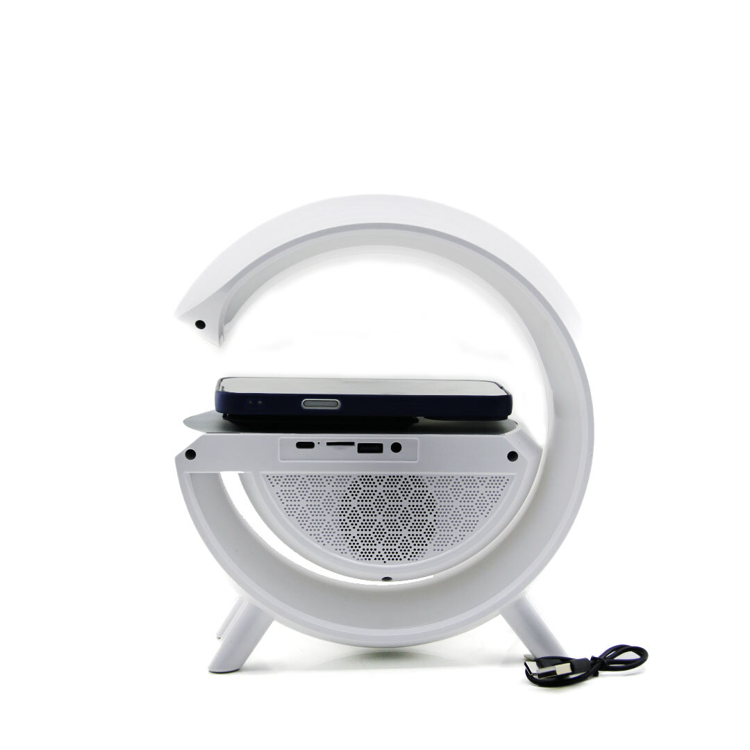 Wireless Rechargeable Speaker G Case RGB Light Clock FM Radio Alarm #4