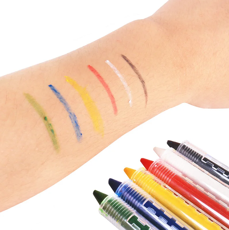 Palyaço Yüz Boyama Seti Kalemli Makyaj Boyama Seti 6 Renk (5563) #2