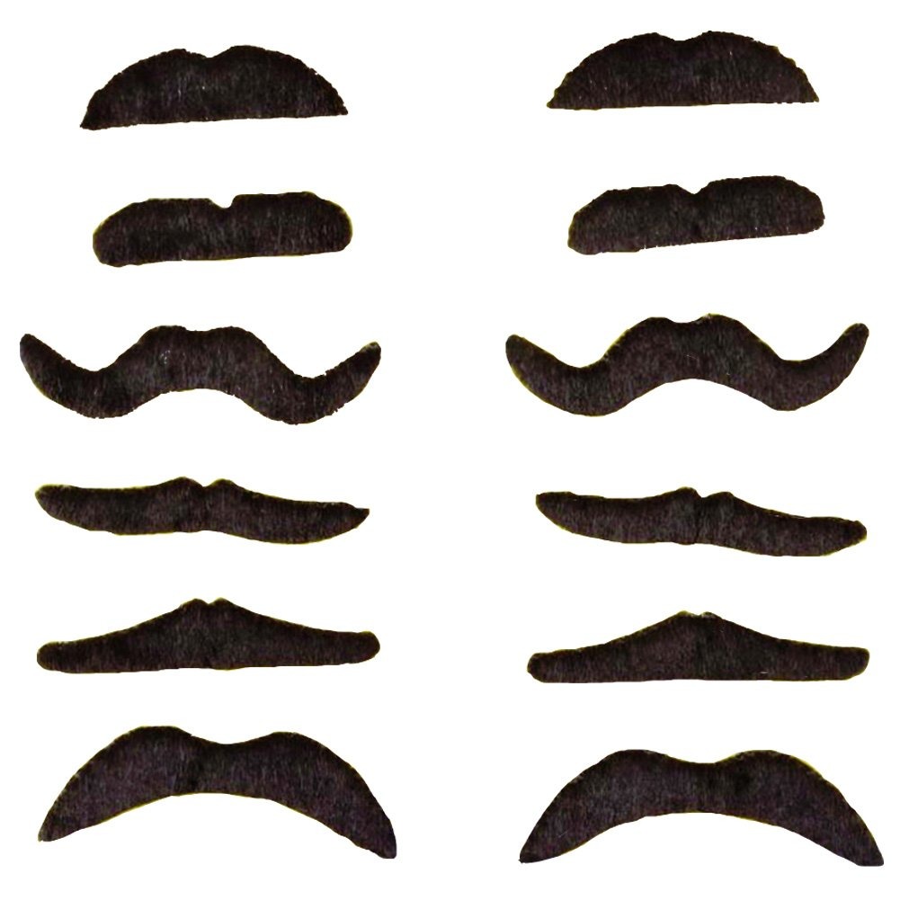 Kostüm-Party Kunstbart 6 Modelle 12 Stück (5563) #2