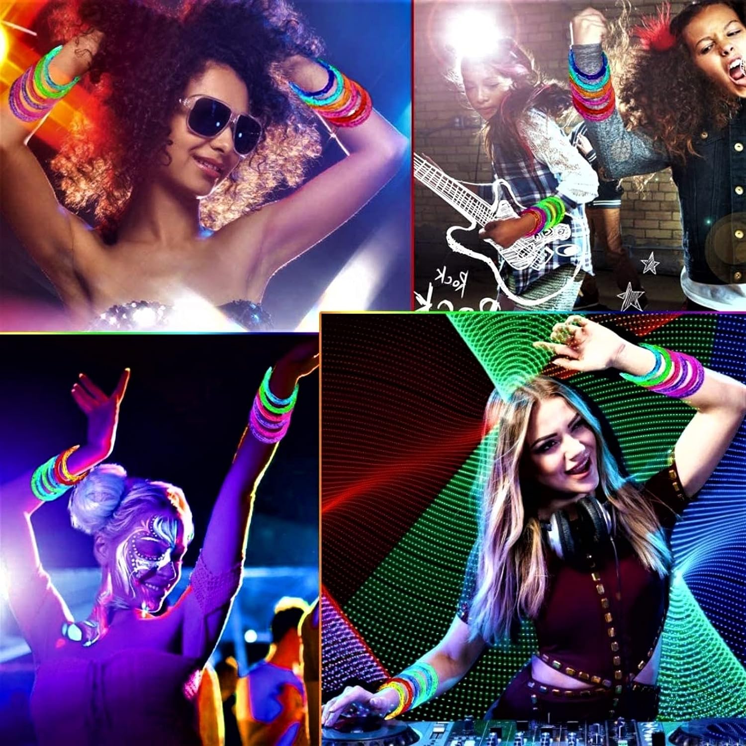 Led Işıklı Pilli Işıklı Rengarenk Bileklik Işıklı Bilezik Karışık Renk 1 Adet (5563) #4