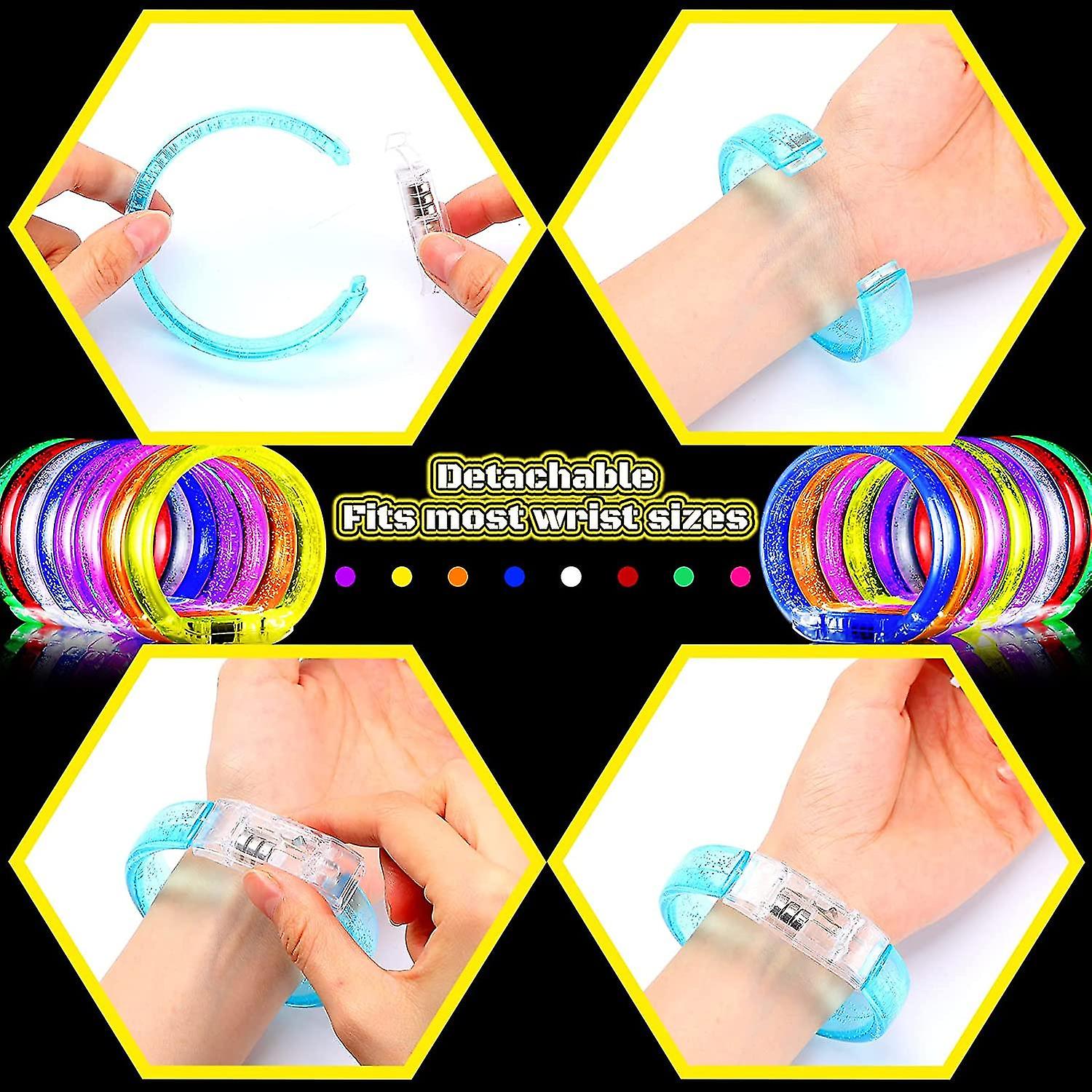 LED-Armband mit Batterie in Regenbogenfarben - 1 Stück (5563) #3