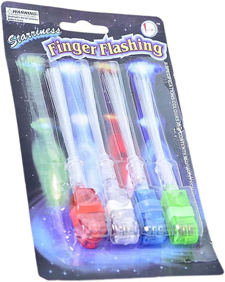 Led Işıklı Renkli Püsküllü Parmak Işığı 4 Renk 4 Adet (5563) #5