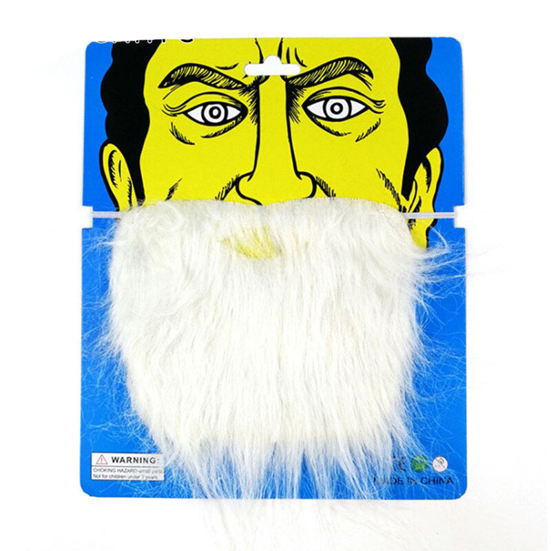 Weißer Kunstbart und Schnurrbart Set - Importiert (5563)