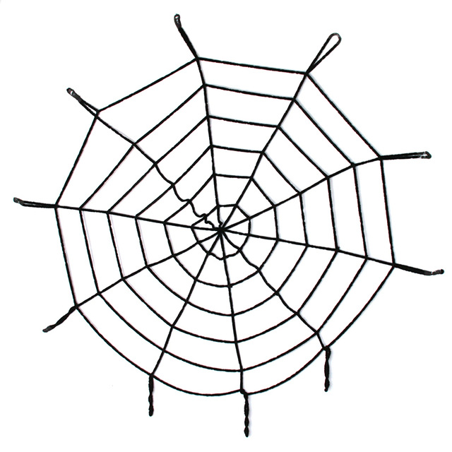 Halloween Spinnennetz Dekoration Schwarz 1,5 Meter (5563)