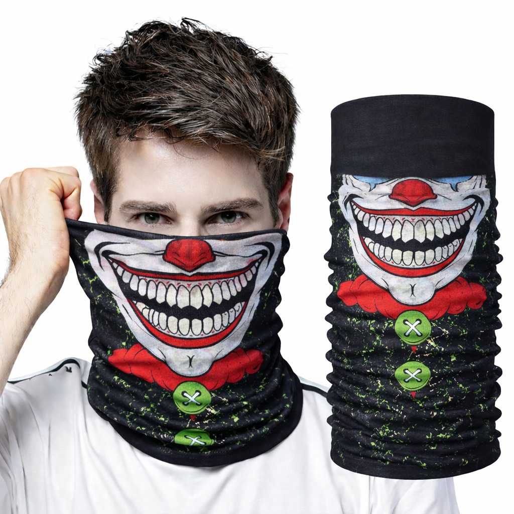 Joker Gesicht Druck Buff Bandana - Multifunktionales Nacktuc