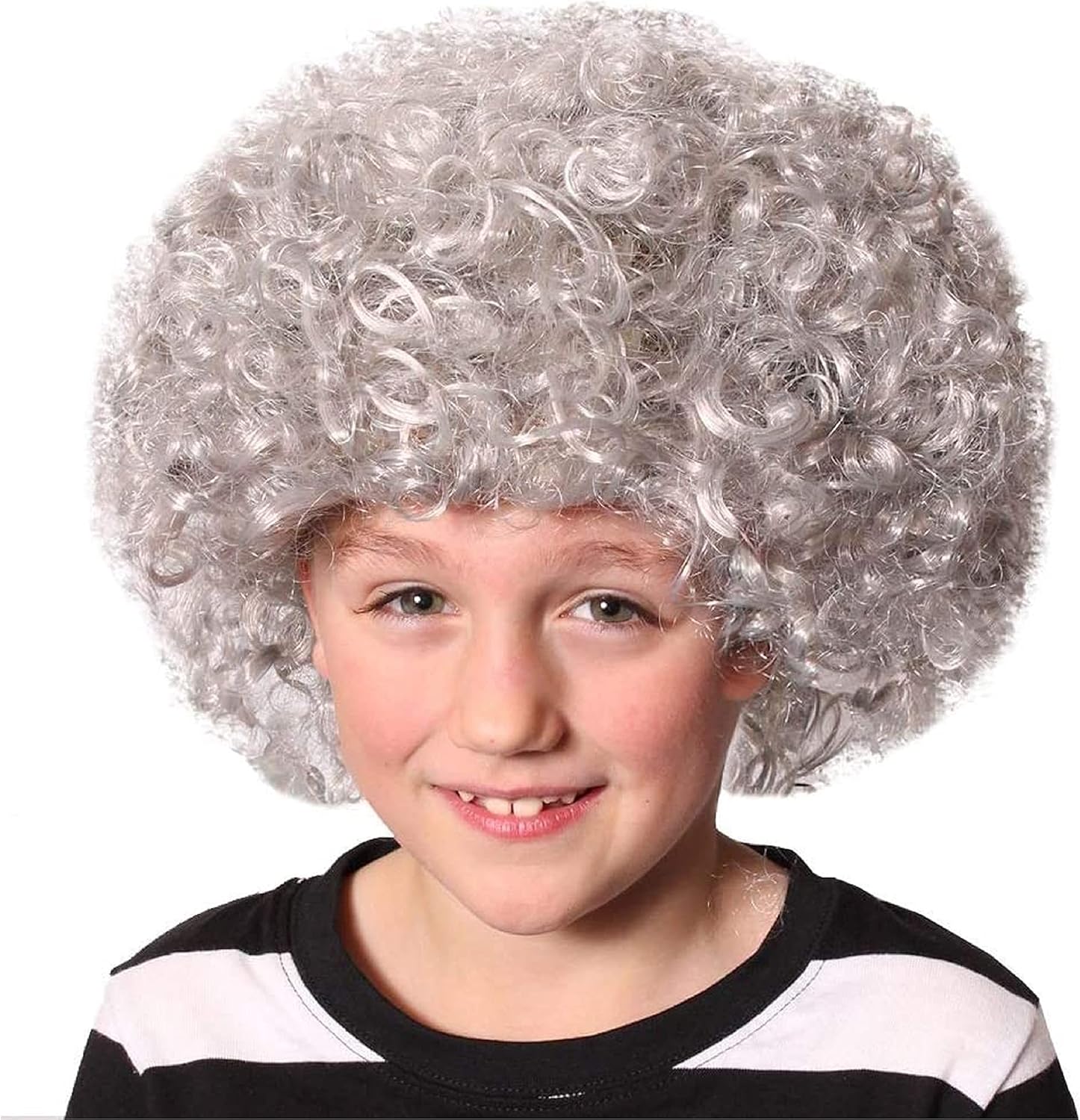 Gri Renk Kabarık Bonus Peruk Afro Takma Saç (5563) #2