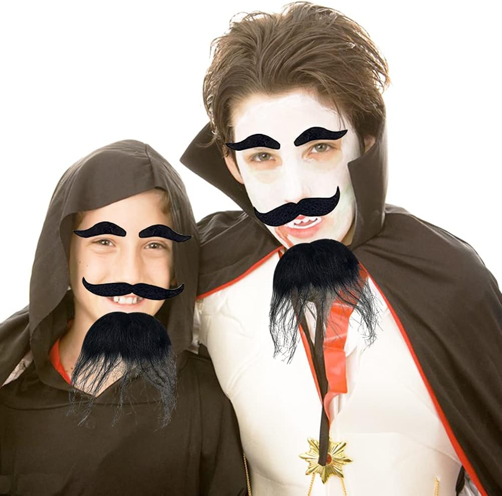 Siyah Renk Kendinden Yapışkanlı Takma Sakal Bıyık ve Kaş Seti (5563) #2