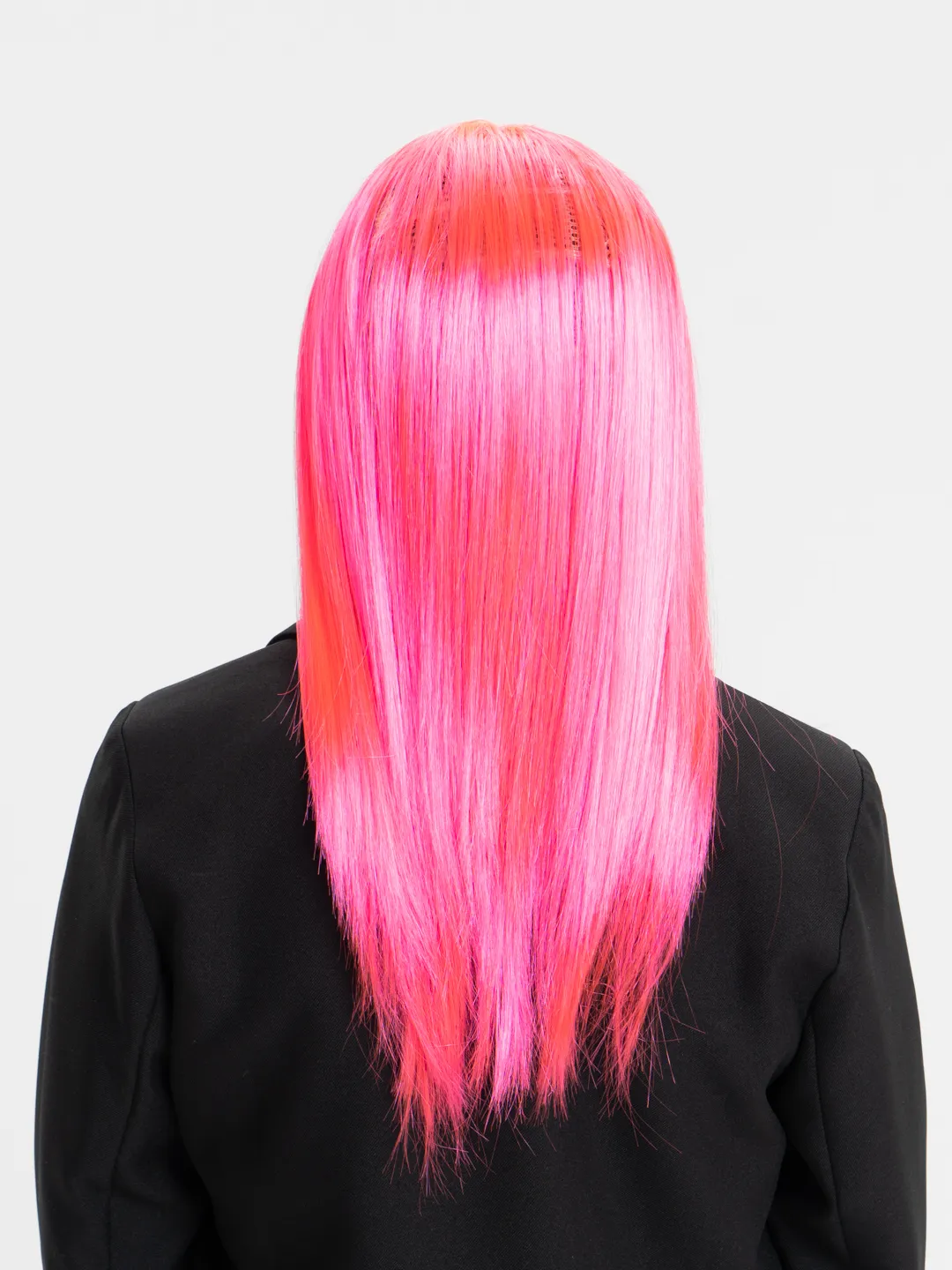 Şeker Pembesi Koyu Pembe Renk Uzun Düz Parti Peruğu (5563) #2