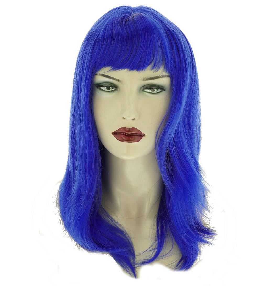Mavi Renk Uzun Parti Peruğu (5563)