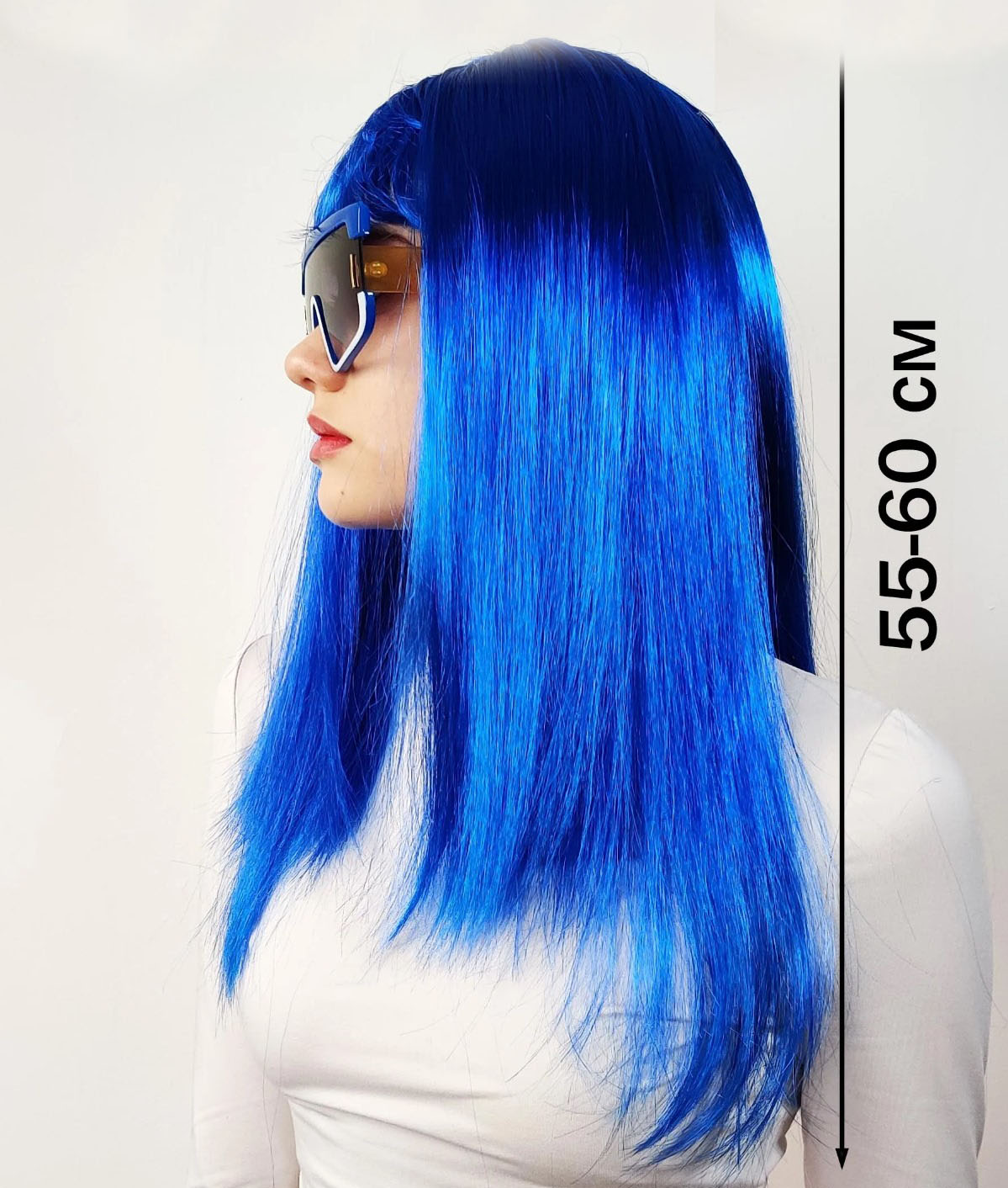 Mavi Renk Uzun Parti Peruğu (5563) #2