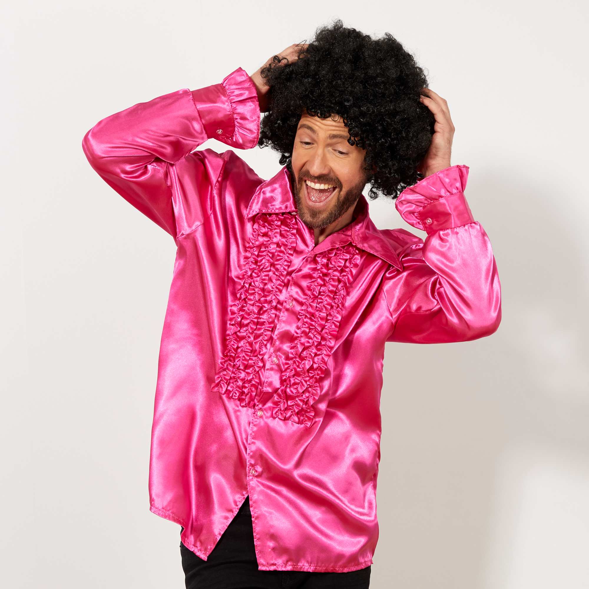 Siyah Renk Kıvırcık Afro Bonus Peruk (5563)