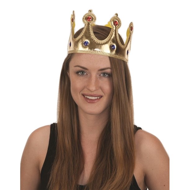 Altın Renk Kumaş Malzemeden İmal Yetişkin ve Çocuk Kral Tacı 55 cm (5563) #3