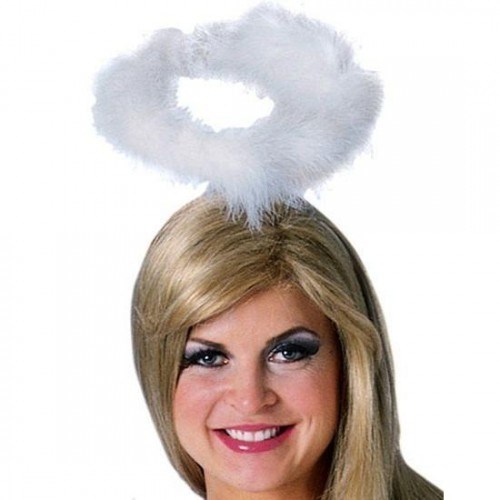 Beyaz Otrişli Tüylü Esnek Yapı Melek Haresi Melek Tacı (5563) #2