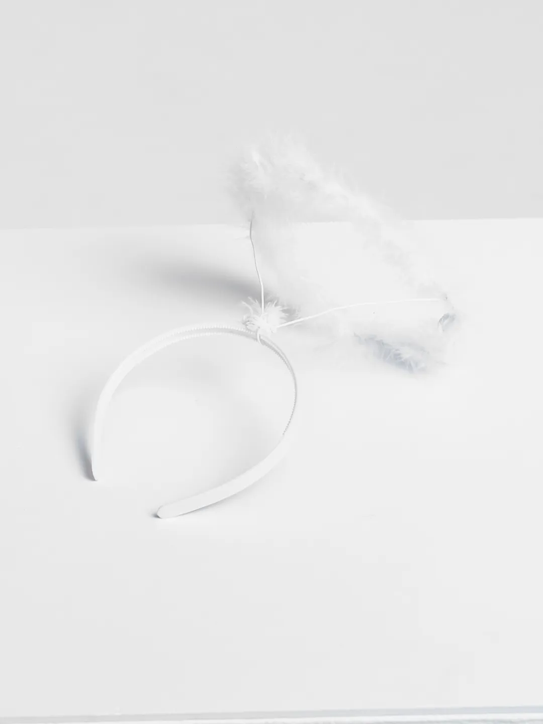 Beyaz Otrişli Tüylü Esnek Yapı Melek Haresi Melek Tacı (5563) #4