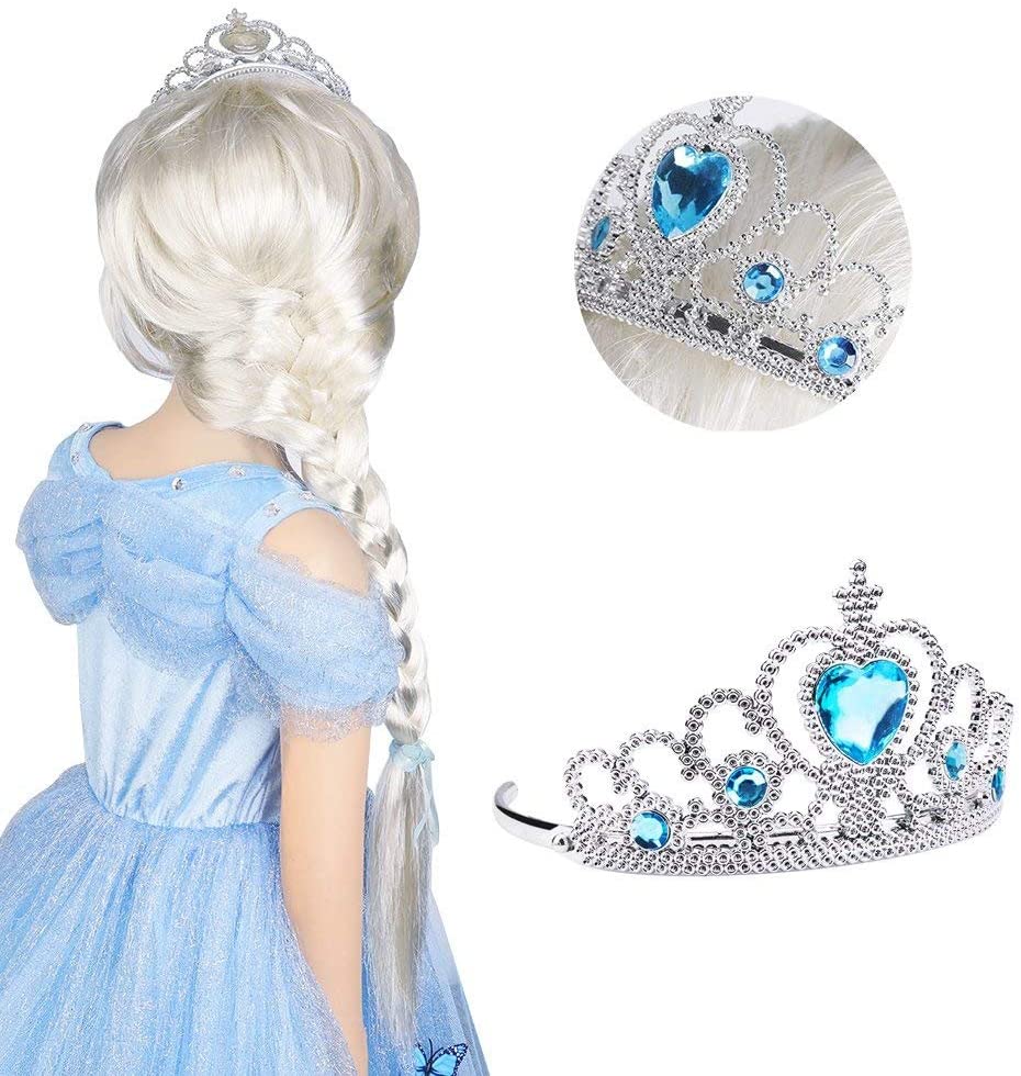 Frozen Elsa Blaue Herz Krone und Zauberstab Set Kindergröße (5563) #3