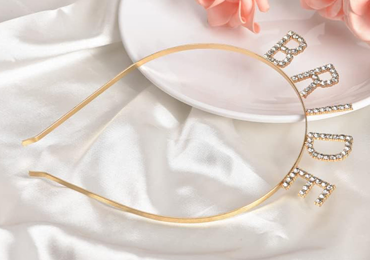 Gold Kristall Stein Braut Krone Junggesellinnenabschied 16x10 cm (5563) #4