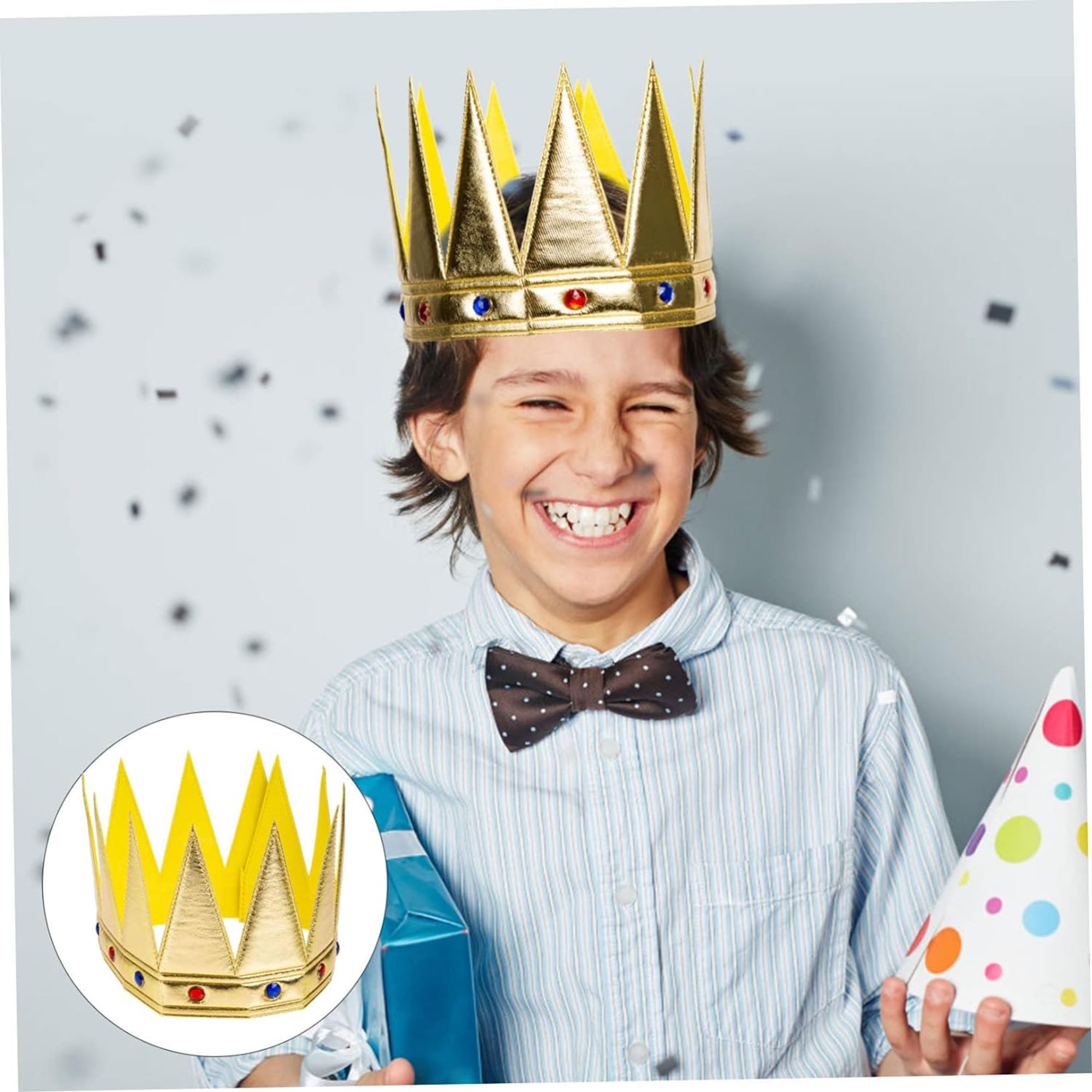Altın Renk Eva Yumuşak Kral Kraliyet Tacı Yetişkin Çocuk Uyumlu 55 cm (5563) #3