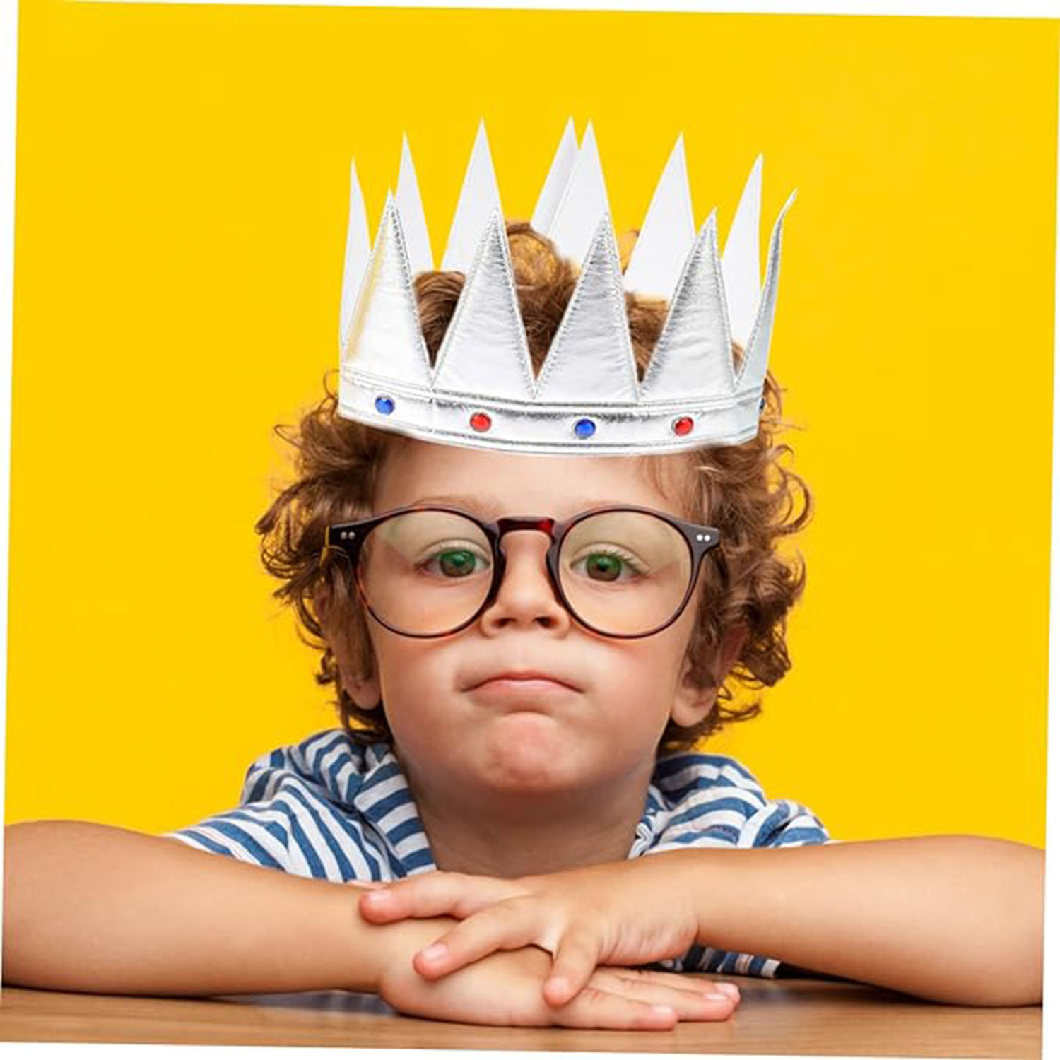 Gümüş Renk Eva Yumuşak Kral Kraliyet Tacı Yetişkin Çocuk Uyumlu 55 cm (5563) #3