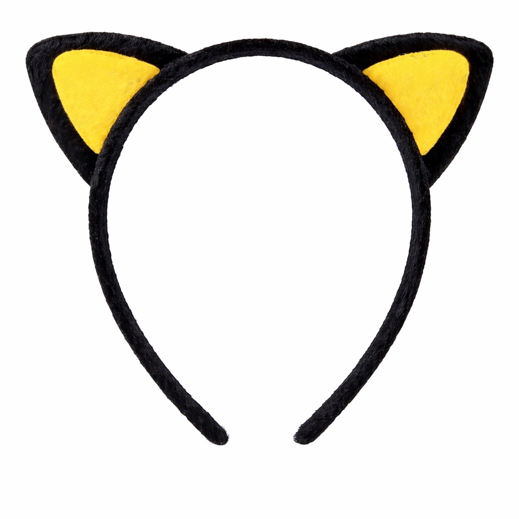 Peluş Kedi Kulak Taç Sarı Siyah – Çocuk Parti &amp;amp;amp; Kostüm Tacı (5563) #2