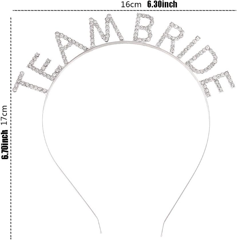 Kristal Taşlı Gümüş Renk Team Bride Gelin Tacı (5563) #2