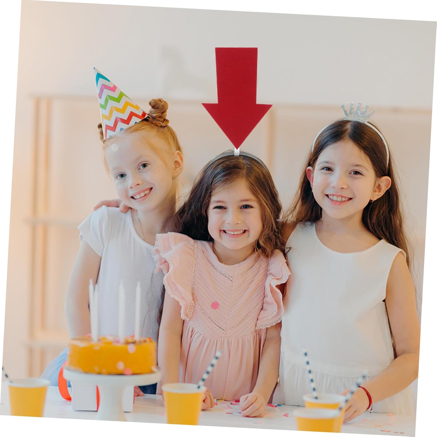 Personalisierbare Pfeil-Krone – Beschreibbare Party-Krone Rot (5563) #4