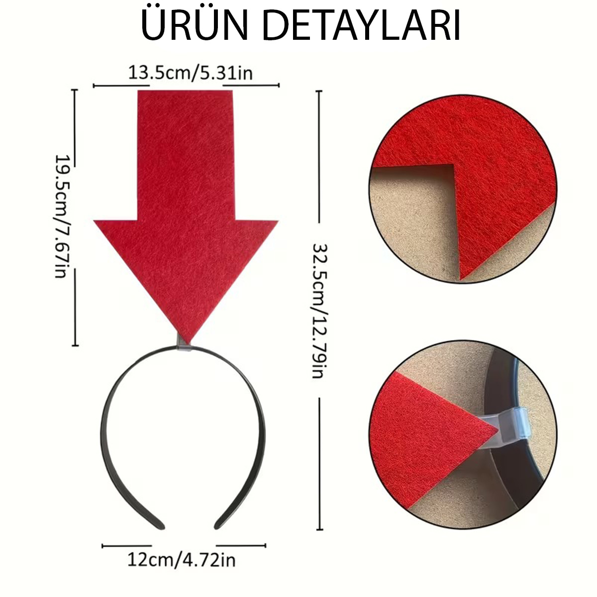 Personalisierbare Pfeil-Krone – Beschreibbare Party-Krone Rot (5563) #5