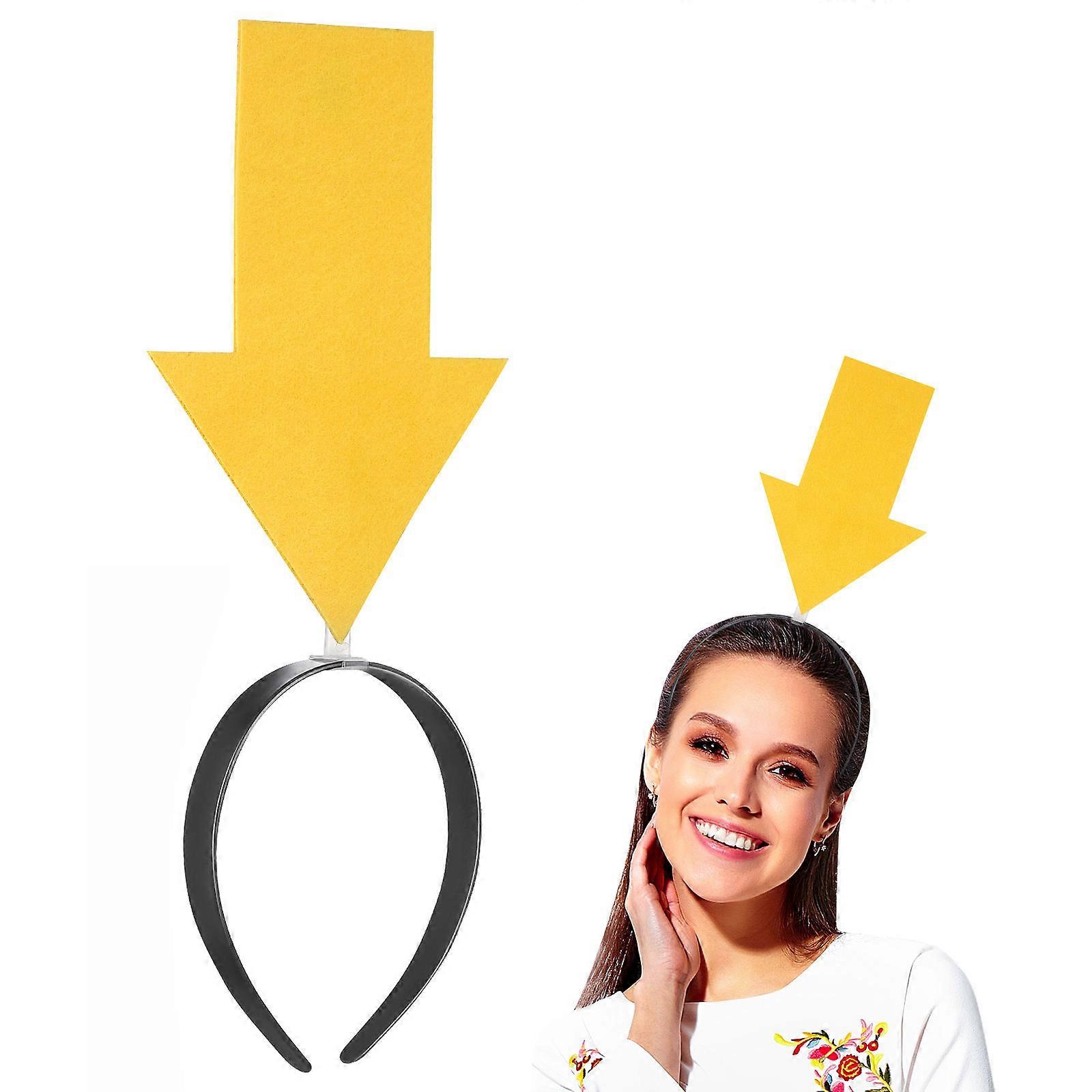 Personalisierbare Pfeil-Krone – Beschreibbare Party-Krone Gelb (5563) #2