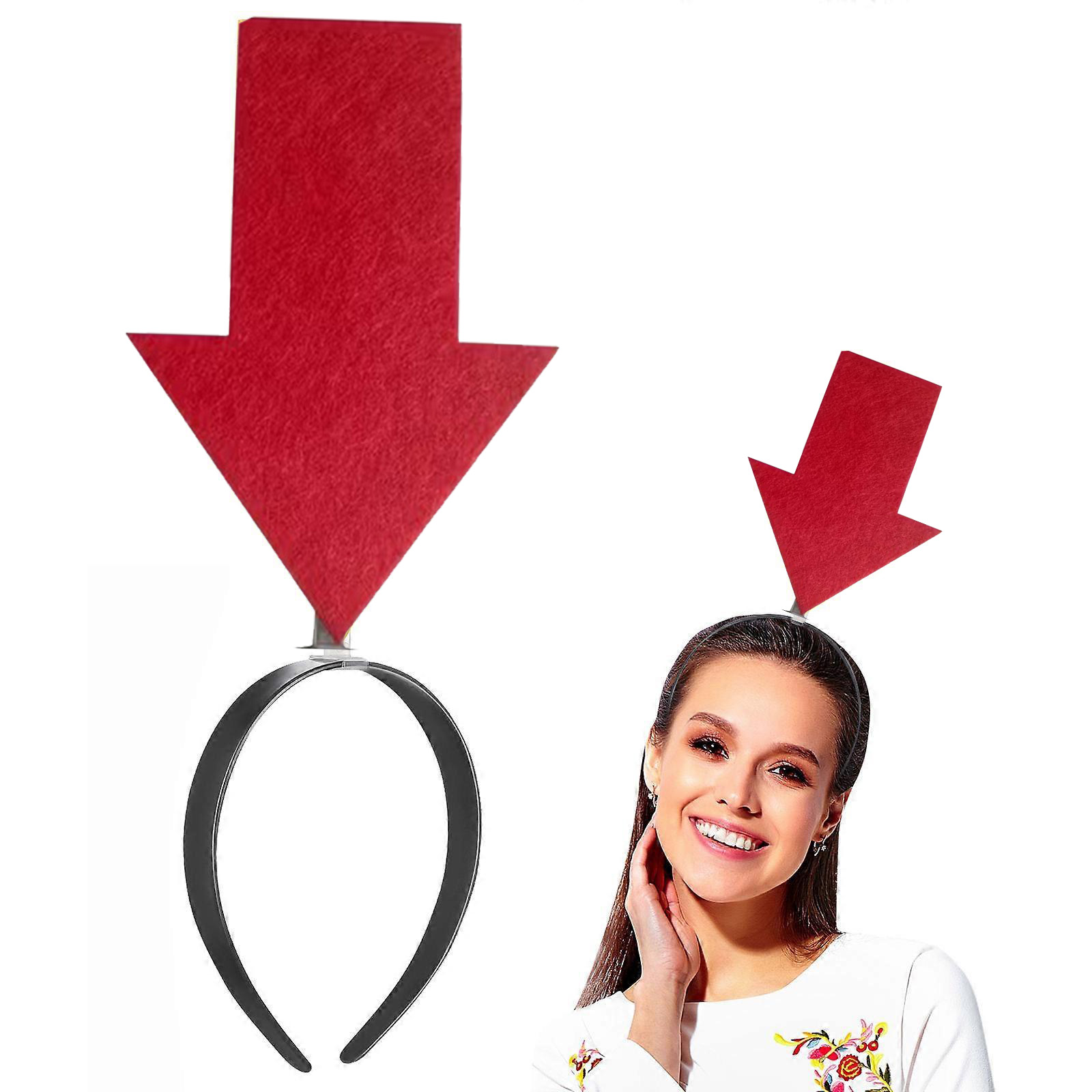 Personalisierbare Pfeil-Krone – Beschreibbare Partykrone Rot (5563) #2