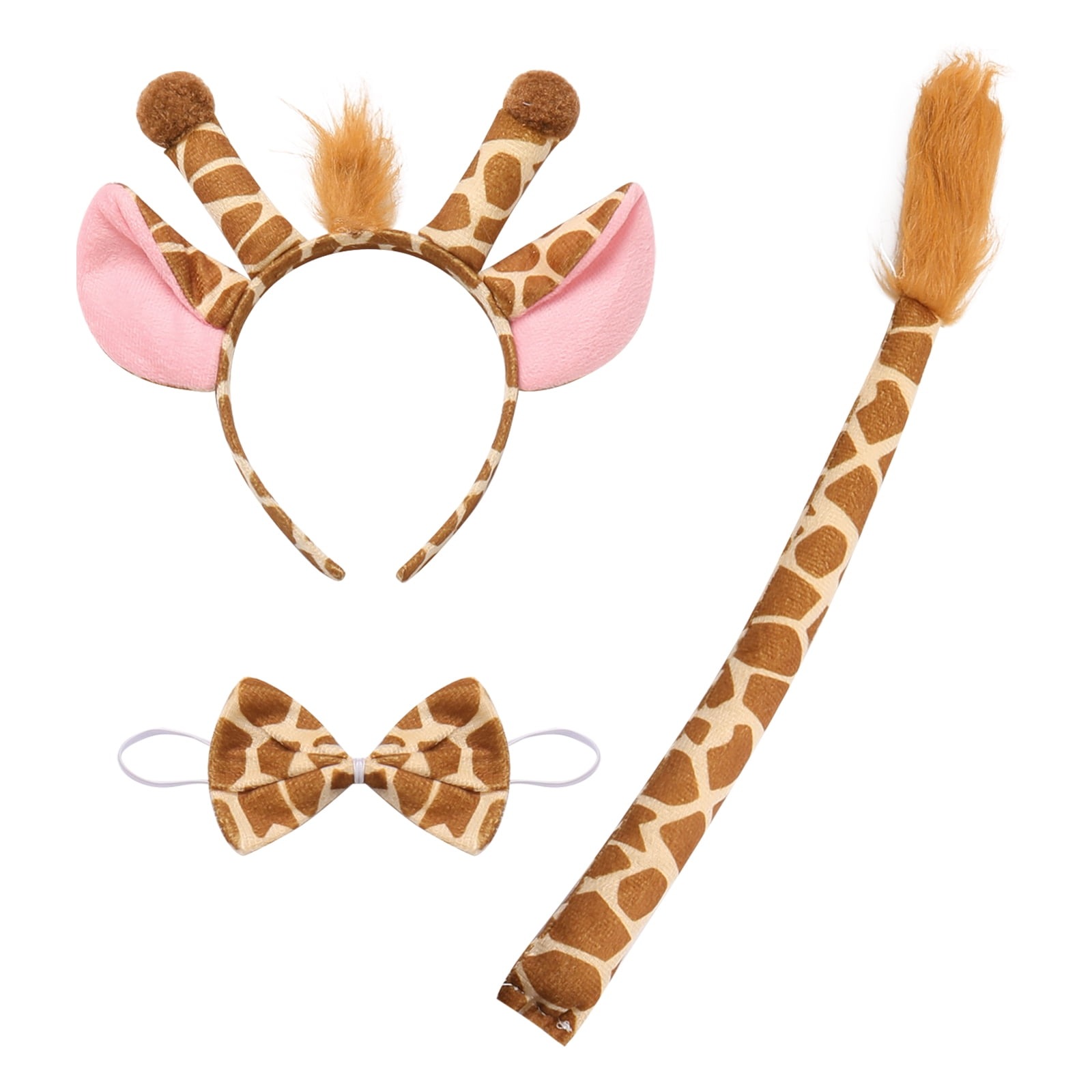 Zürafa Kosümü Aksesuar Seti 3 lü - Taç Papyon Kuyruk (5563) #3