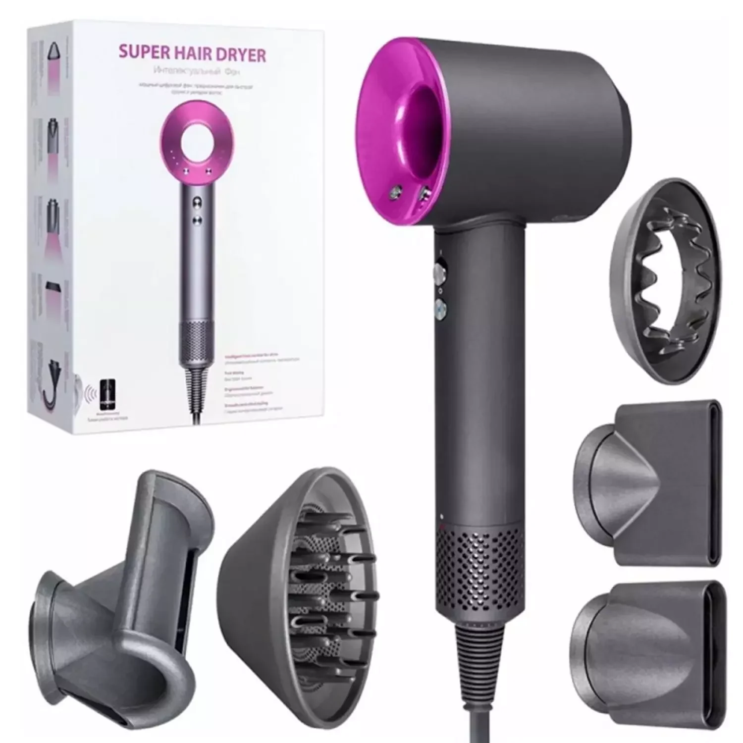 5-in-1 Professioneller Haarstyler Bürste Föhn 1000 Watt (556