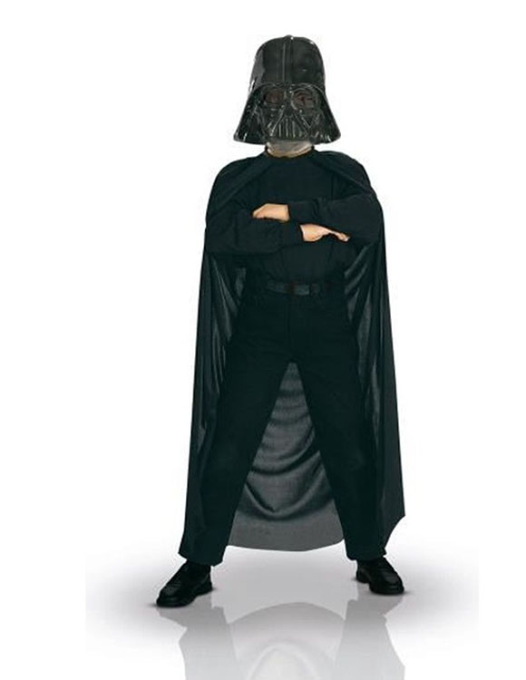 Çocuk Boy Yıldız Savaşları Star Wars Darth Vadet Maskesi ve 90 cm Pelerin Seti Siyah (5563) #4