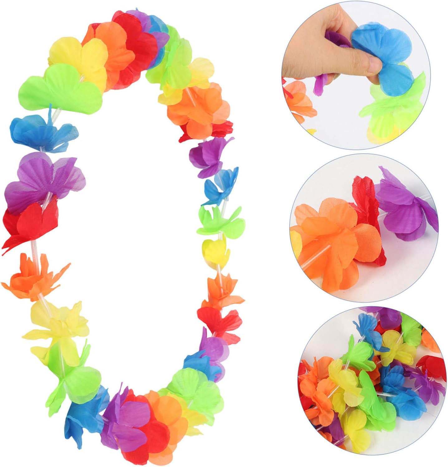 Rengarenk Hawaii Boyun Çelengi Havai Partisi Kolyesi 1 Adet (5563) #2