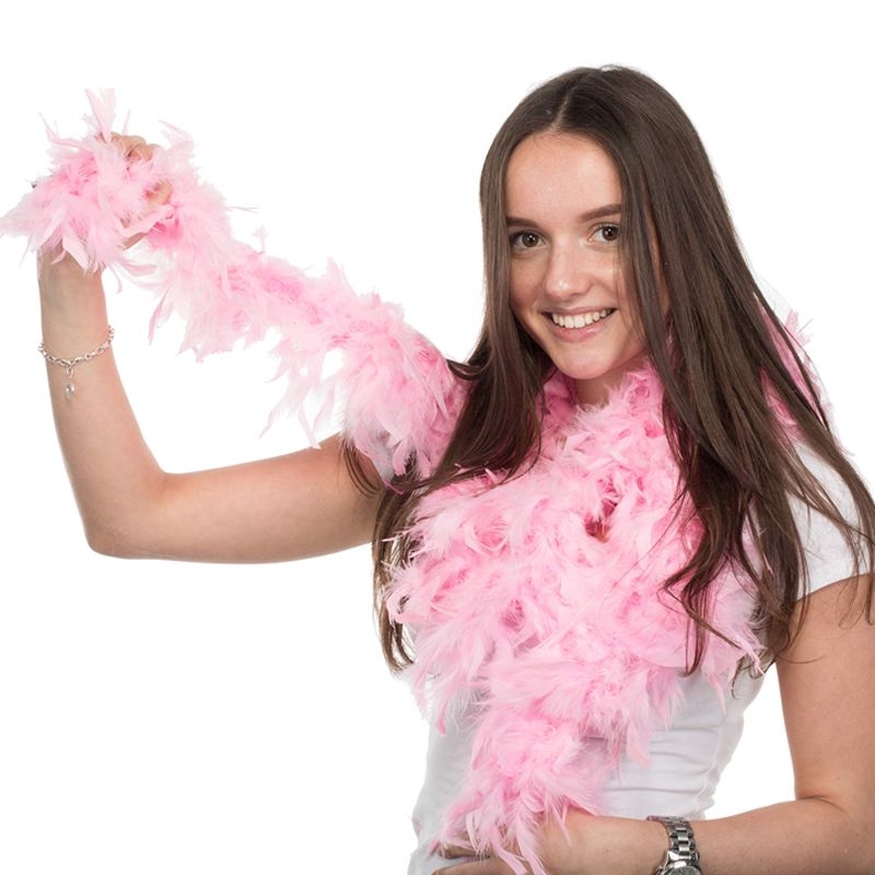 Pembe Renk Kabarık Tüylü Otriş Boa Dekorasyon Tüy 180 cm (5563) #3