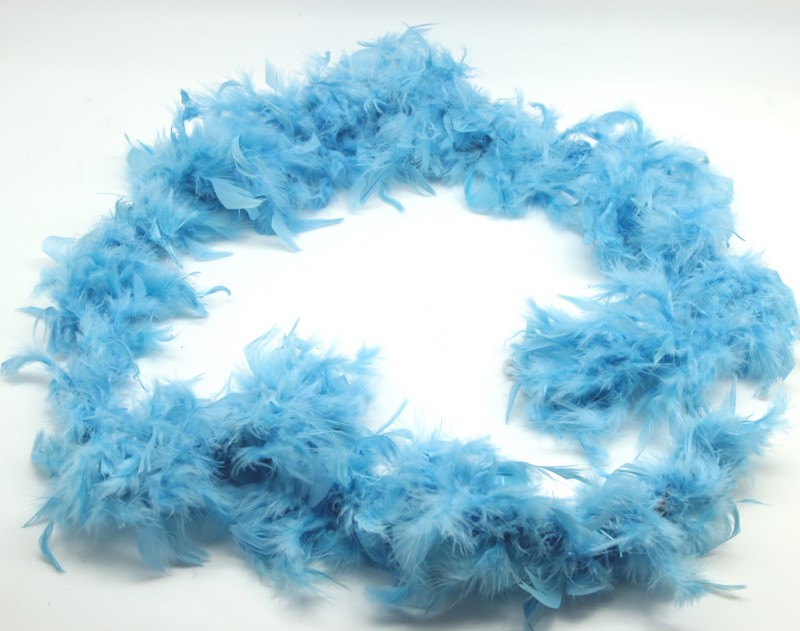 Bebek Mavisi Kabarık Tüylü Otriş Boa Dekorasyon Tüy 180 cm (5563) #3