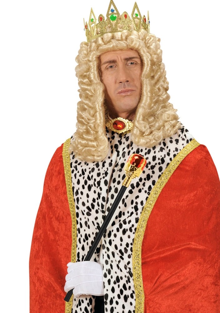 Kırmızı Topuzlu Kral Asası Kraliyet Asası 1 Adet (5563) #2