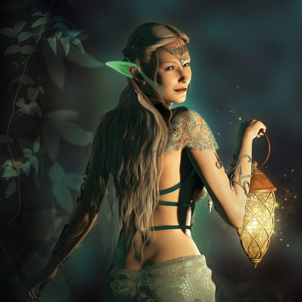 Karanlıkta Yanan Fosforlu Lateks Elf Kulağı 1 Çift 10x5 cm (5563) #2